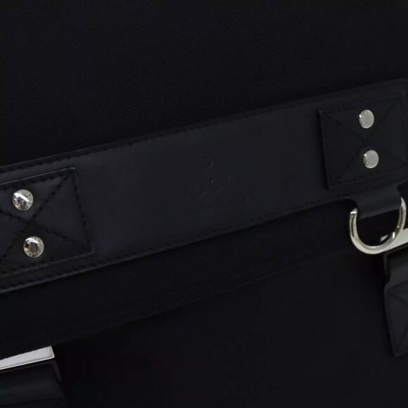 GUCCI Web Sherry Line Backpack Nylon Black Green Red - Picture 4 of 16